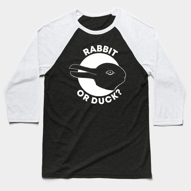 Rabbit or Duck Baseball T-Shirt by polliadesign